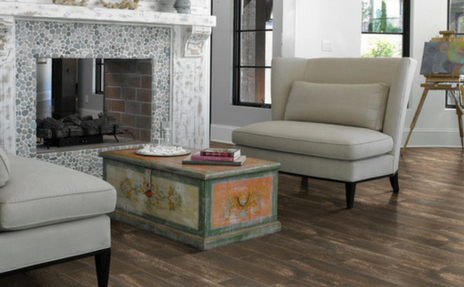 Bel Terra Tile Wood Look Flooring in Dark Oak Style